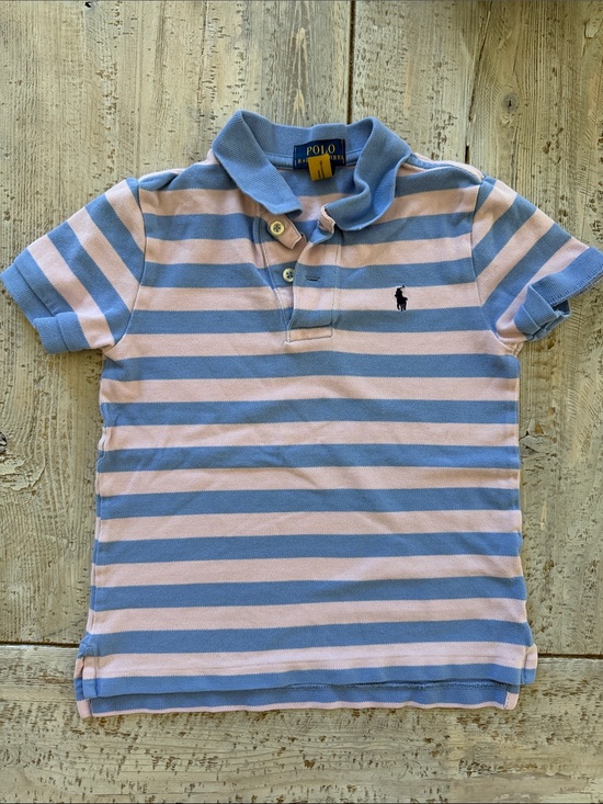 Polo Ralph Lauren Other - Polo by Ralph Lauren Kids Blue & Pink Striped Polo, size 6